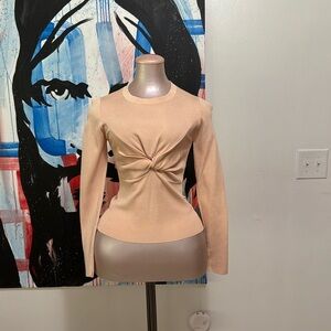 Zara bodycon top, pastel pink, size S